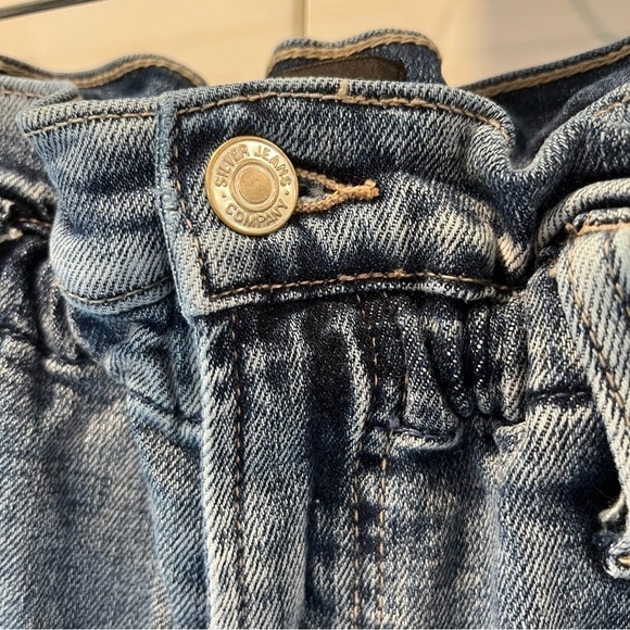 Silver Brand Jeans Co. Paper Bag Straight Cropped Jeans 27 - Picture 7 of 13